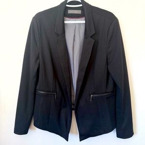 Black Notched Lapel Long Sleeve Formal Blazer Ladies Size XL